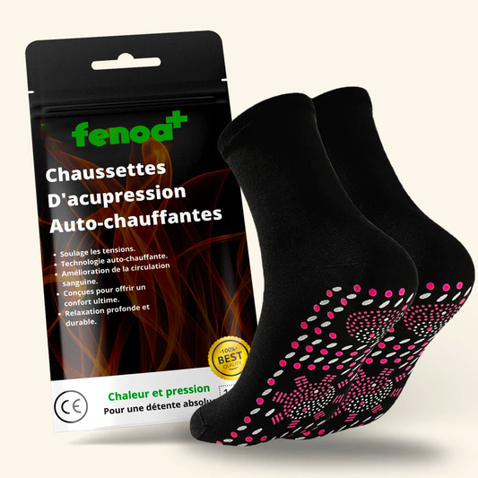 Chaussettes d'Acupression Auto-Chauffantes