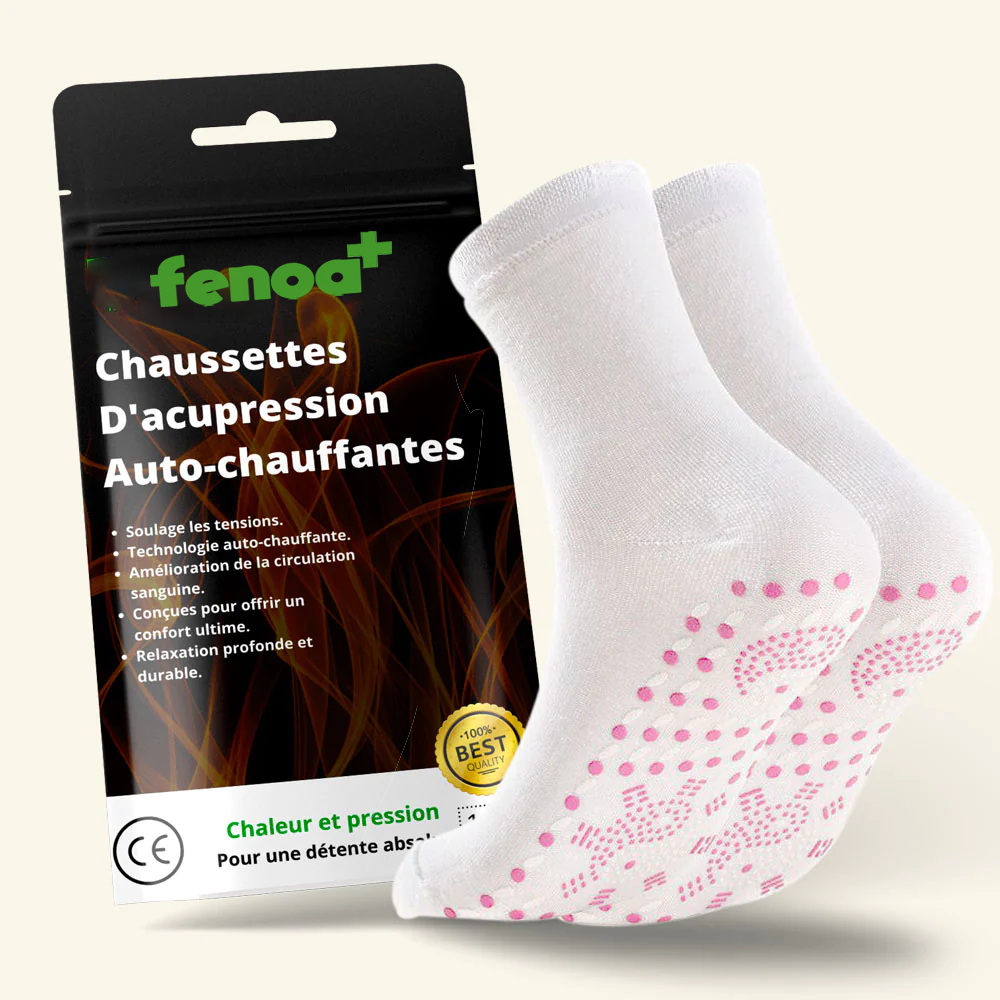 Chaussettes d'Acupression Auto-Chauffantes